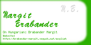 margit brabander business card